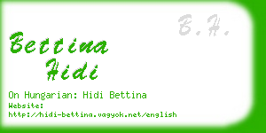 bettina hidi business card